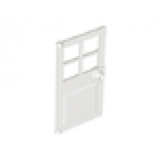 Part 60623 White Door 1 x 4 x 6 with 4 Panes and Stud Handle 